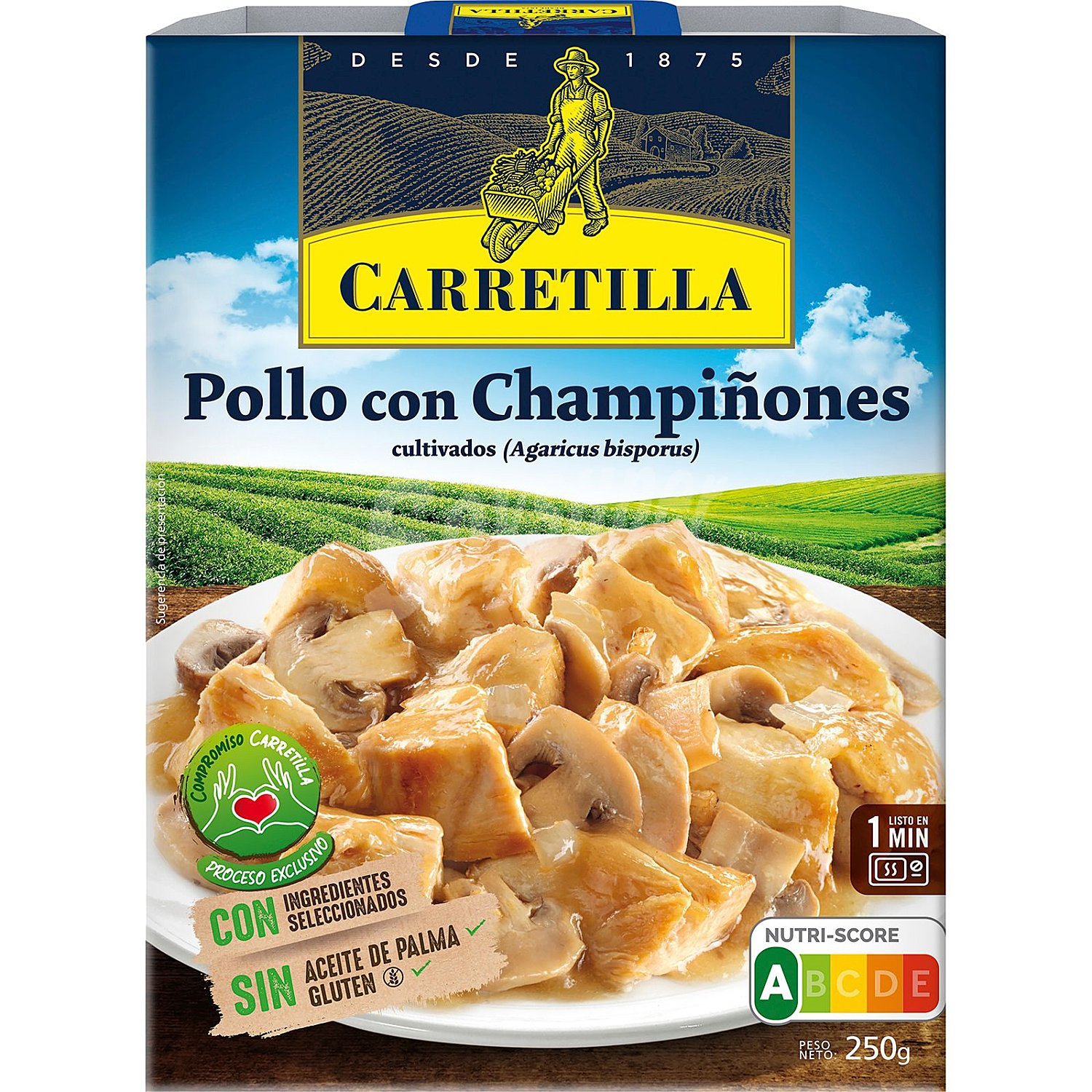 Pollo con champiñones Carretilla