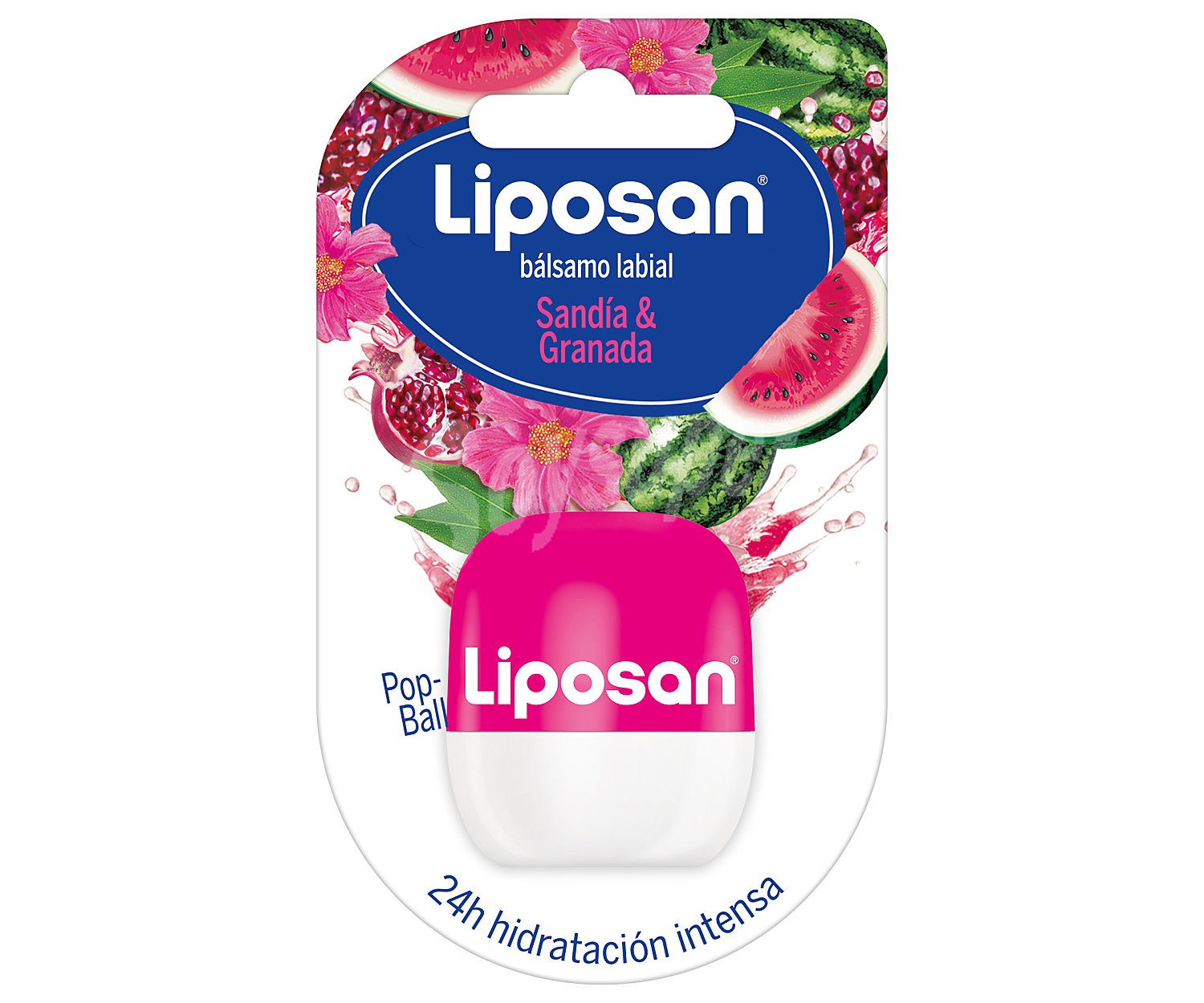 Bálsamo labial protector e hidratante (hasta 24 horas) con sandia y granada liposan.