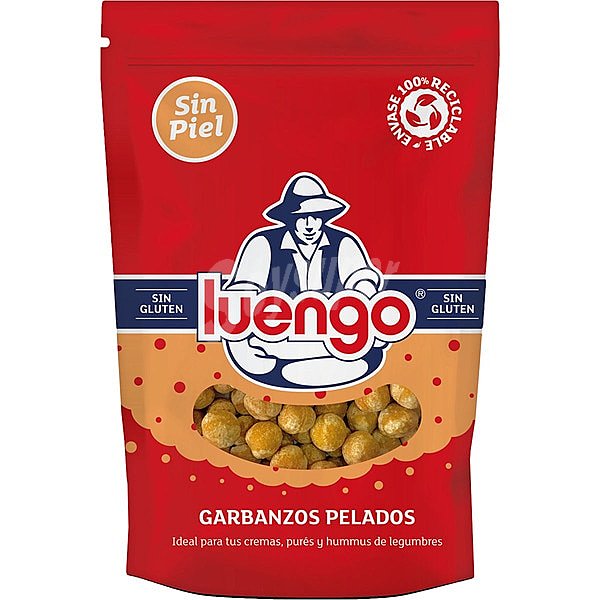 Garbanzos pelados, sin piel