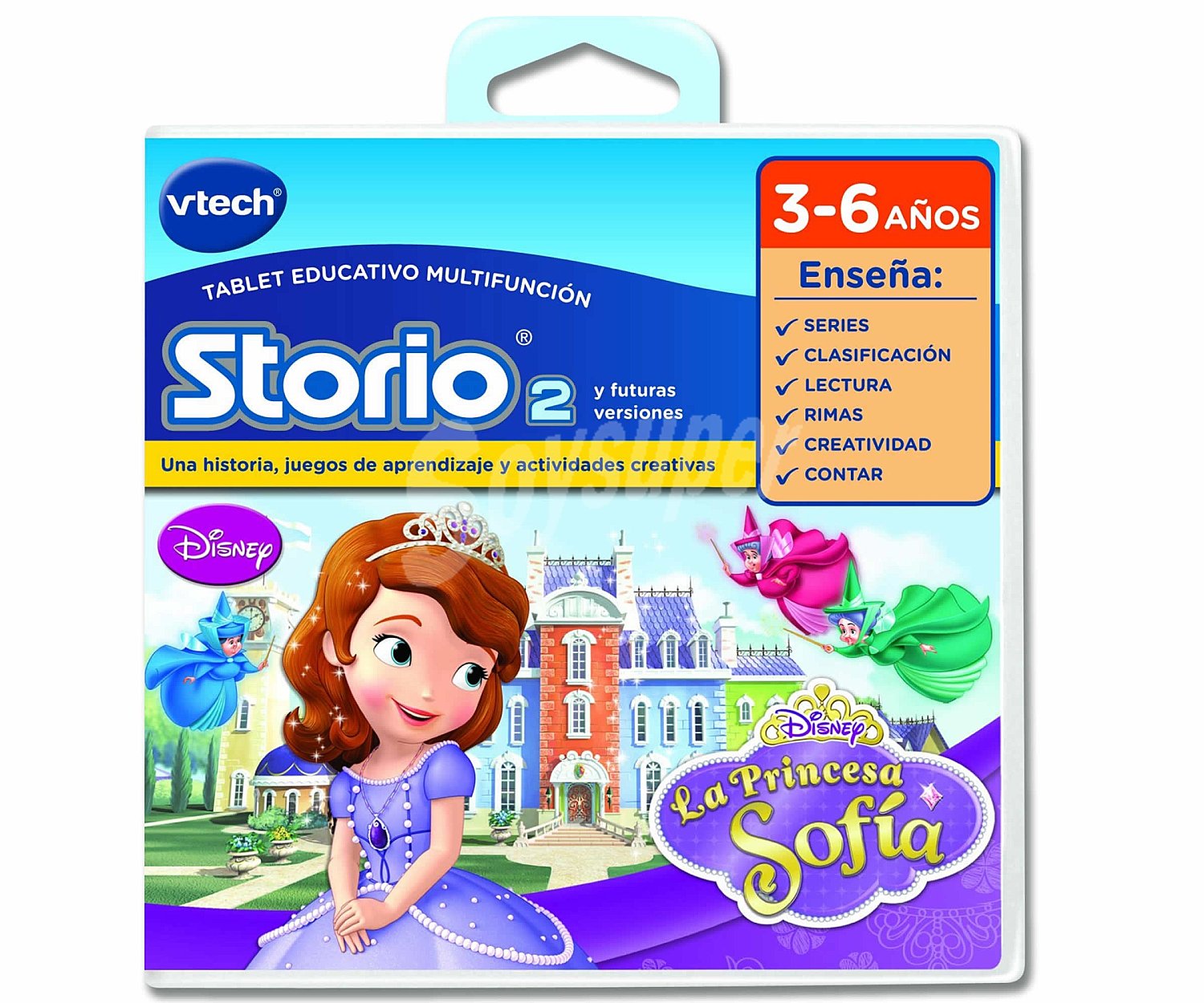 Videojuego de la Princesa Sofía para Storio 2 y Storio 3S. v-tech 1 Unidad.