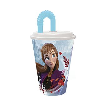 Vaso infantil con tapa y pajita diseño Frozen II, , stor