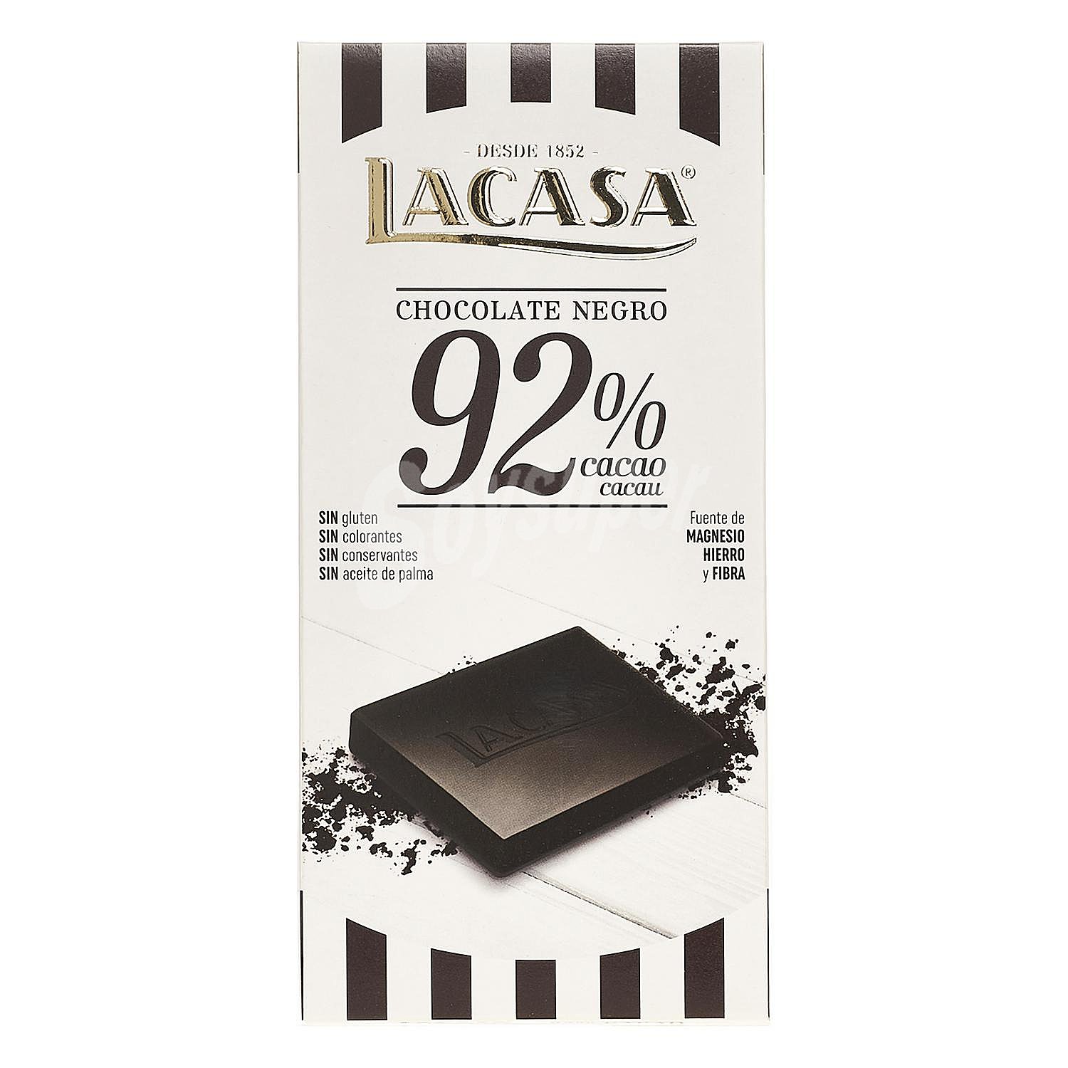 Chocolate negro 92 % cacao