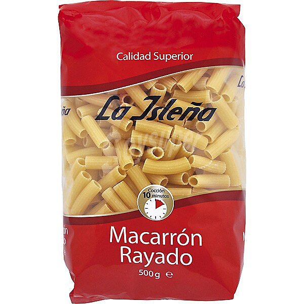 Pasta macarrón rayado