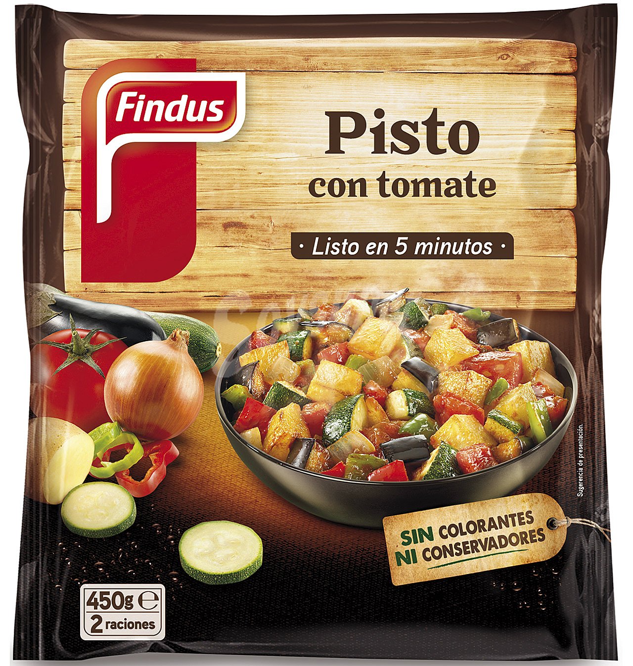 Pisto findus con tomate