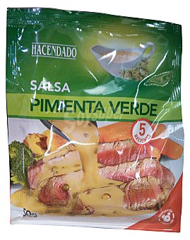 Salsa pimienta verde