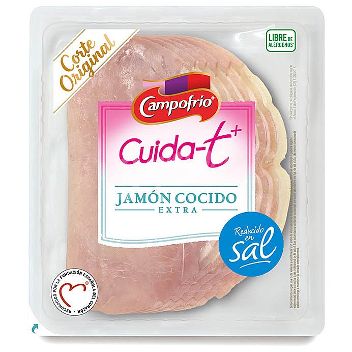 Jamón cocido en lonchas finas Cuida-t+