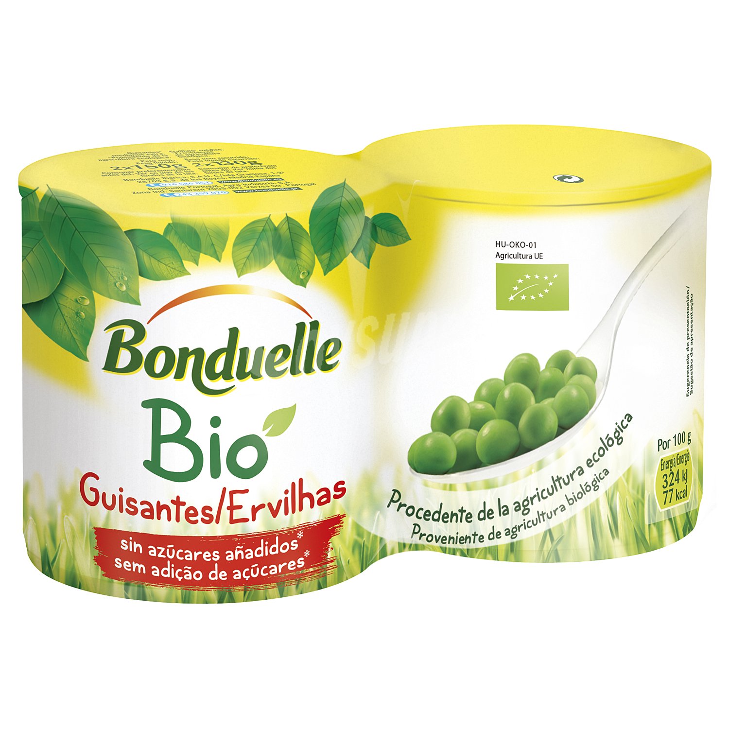 Guisantes Bio pack 2 unidades x 130 gr