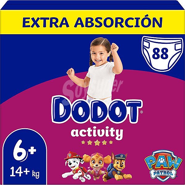 Pañal talla 6+ para bebés de + de 14 kilogramos