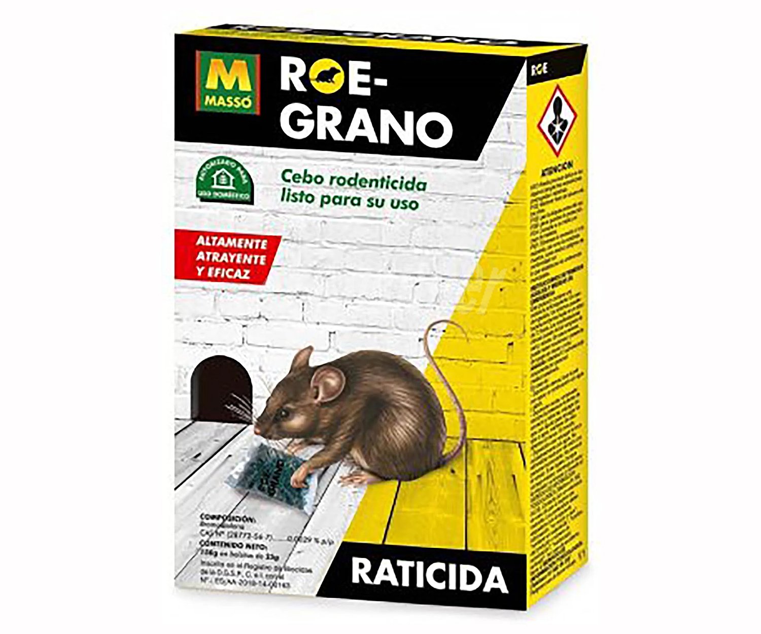 Raticida 150gr, MASSO.