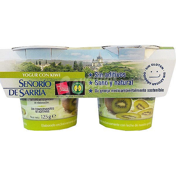 Yogur con kiwi sin aditivos 