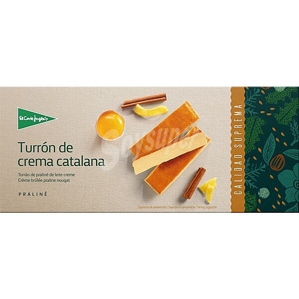 Turrón de crema catalana Sin Gluten Calidad Suprema selection