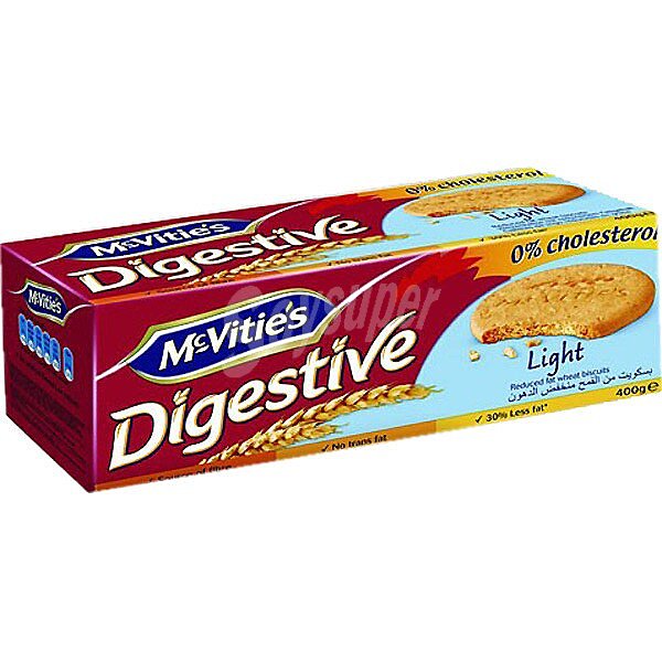 Galletas tipo Digestive Light bajas en grasa