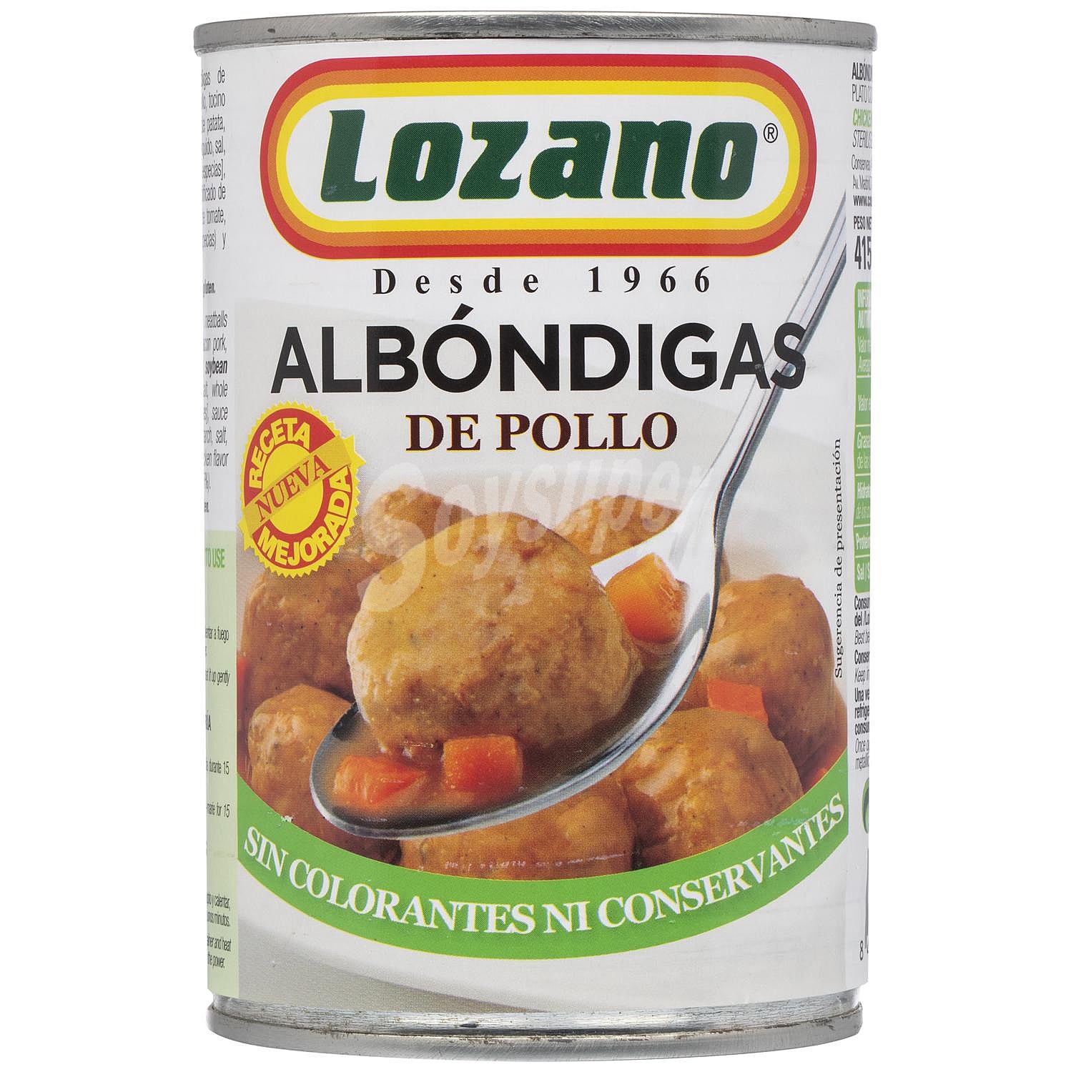 Albóndigas con pollo Lozano