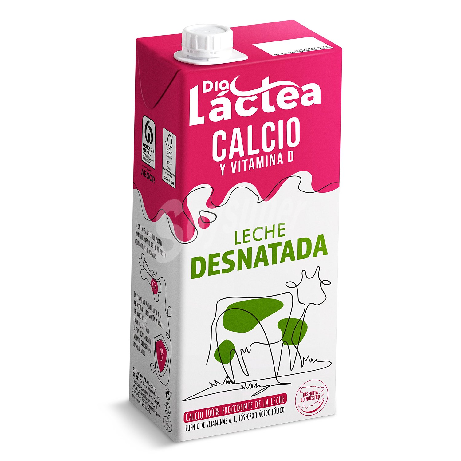 Leche desnatada calcio Dia Láctea