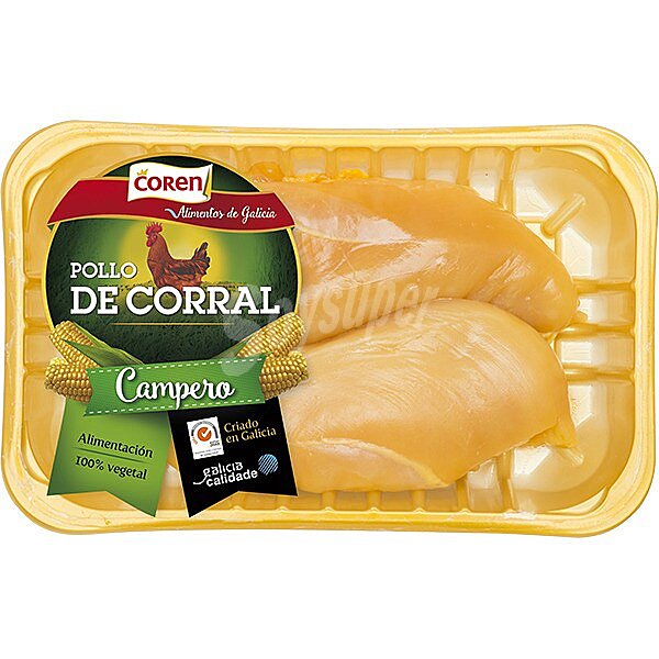 Pechuga de pollo de corral peso aproximado