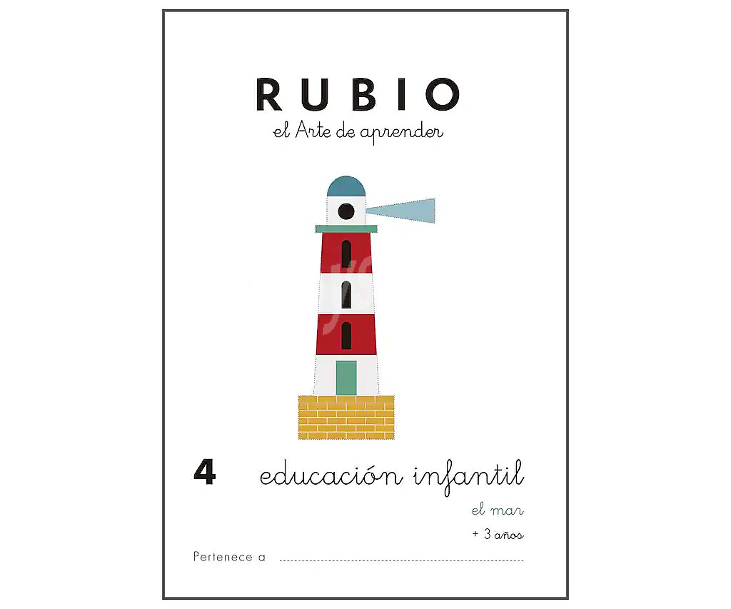 Cuadernillo Rubio Educación Infantil 4, El mar, 3-5 años. Género: actividades. Editorial Rubio