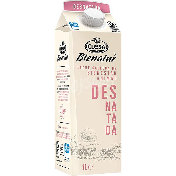 Leche desnatada gallega brik 1 L