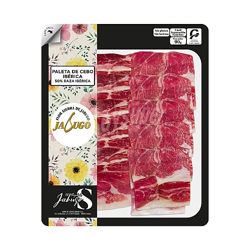 Flor sierra DE jabugo Paleta de cebo ibérica (50% raza ibérica), cortada en lonchas flor sierra DE jabugo