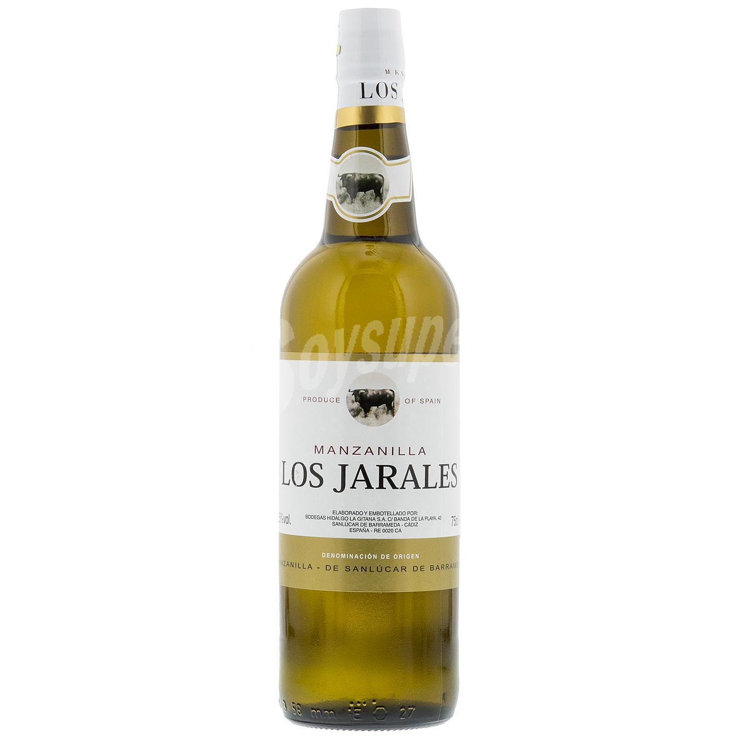 Vino blanco bajo velo flor palomino fino Los Jarales D.O. Manzanilla-Sanlúcar de Barrameda