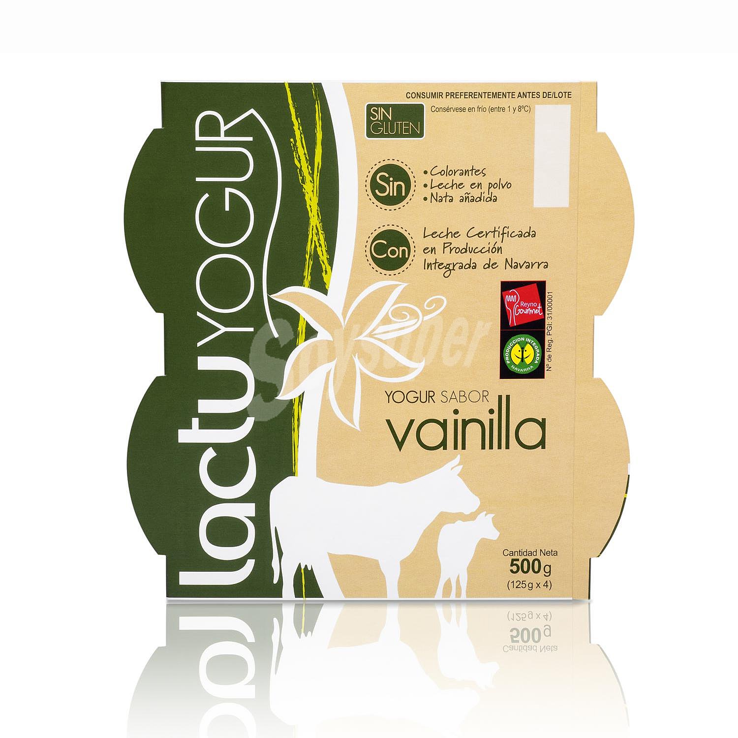 Yogur sabor vainilla Lacturale sin gluten