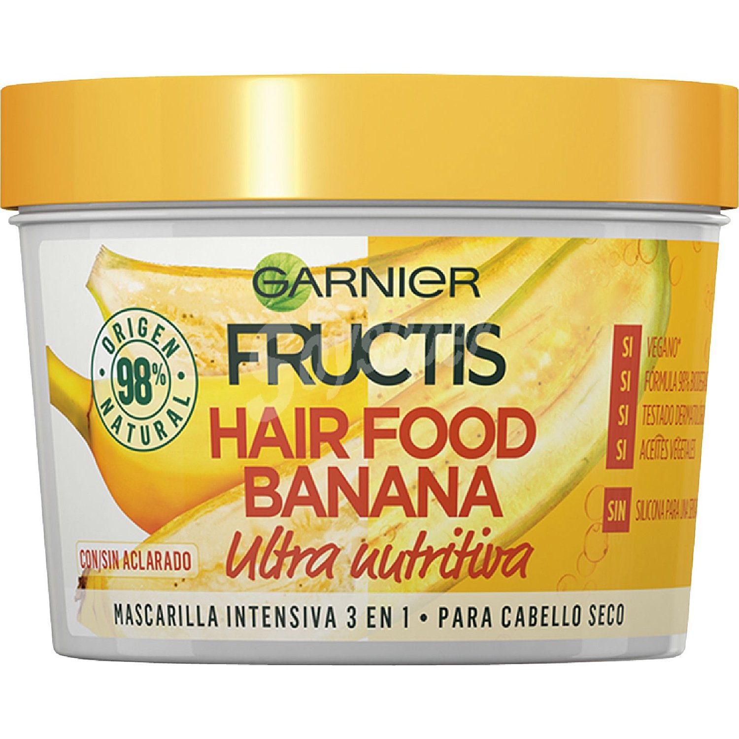 Mascarilla capilar ultranutritiva con banana, para cabello seco fructis Hair food de Garnier