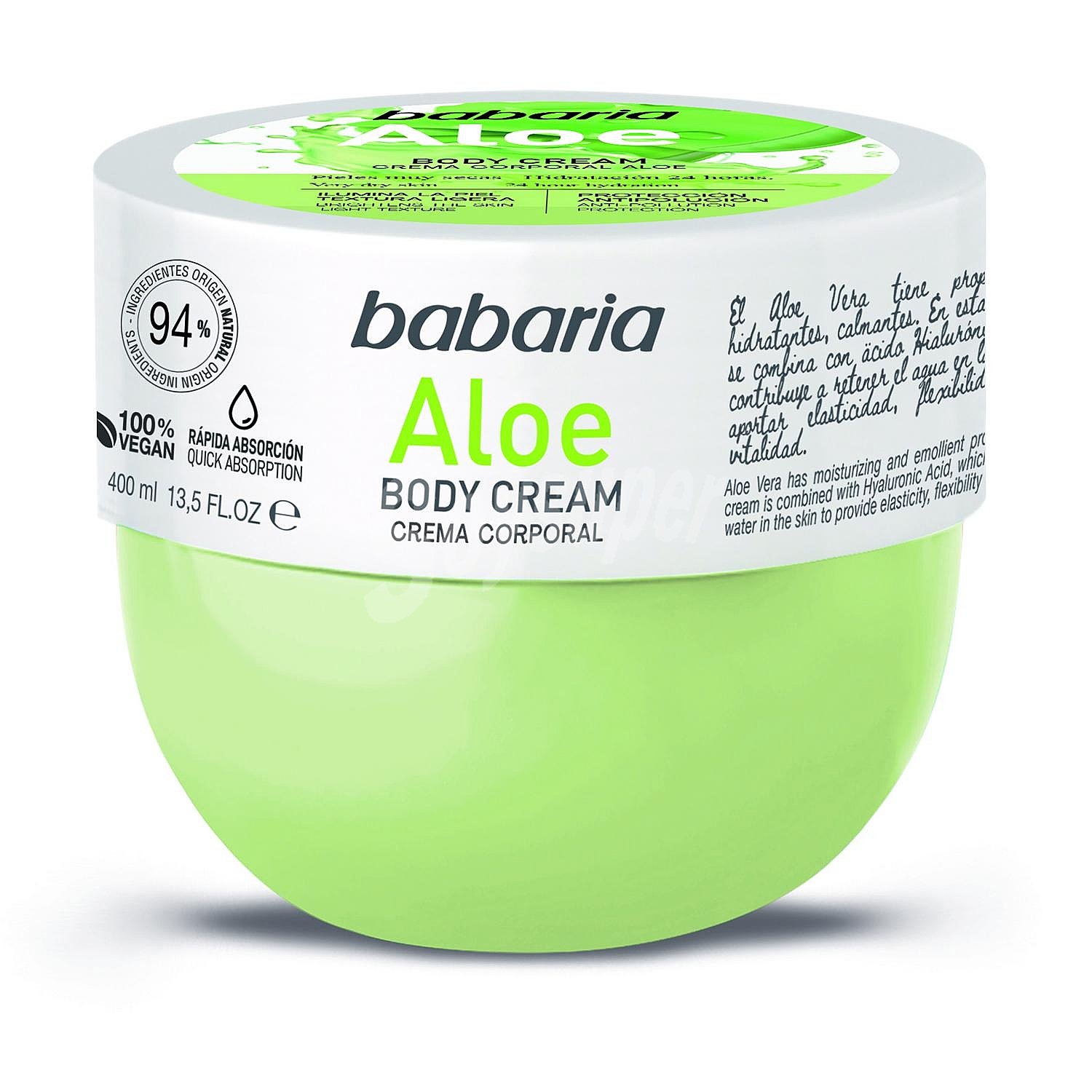 Crema hidratante para piel muy seca con aloe Babaria