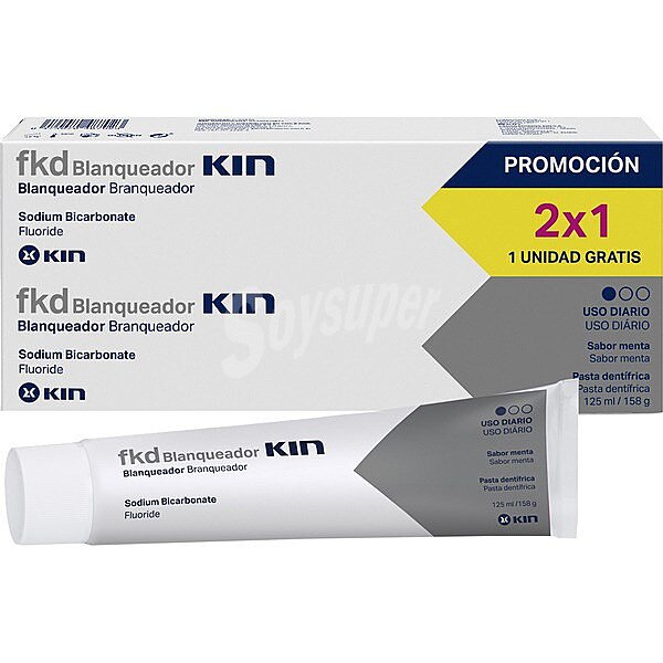 FKD dentífrico blanqueador con bicarbonato micropulverizado no abrasivo