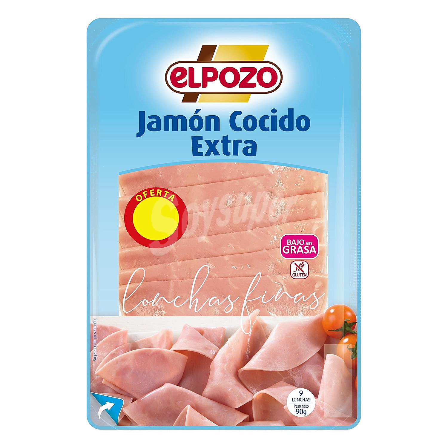 Jamón cocido lonchas finas elpozo