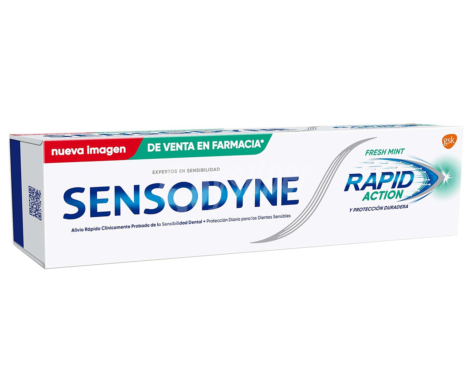 Sensodyne Pasta de dientes con flúor y sabor a menta fresca, para dientes sensibles sensodyne Rapid action