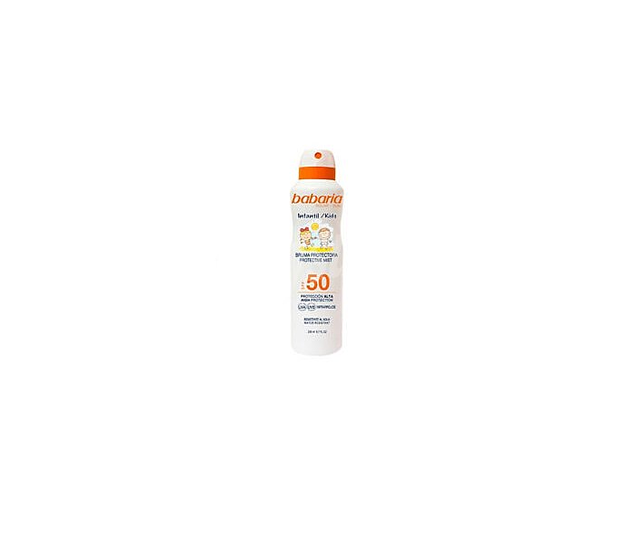 Bruma protectora solar infantil SPF-50 resistente al agua