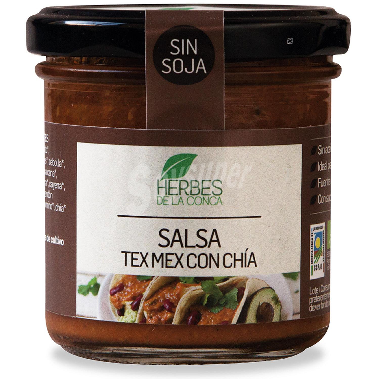 Paté de salsa tex mex con chía ecológico Herbes de La Conga sin gluten