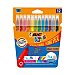 Caja de 12 rotuladores con cuerpo y punta media, con grosor de trazado de 2.8 milímetros y tinta ultralavable de diferentes colores BIC Kids