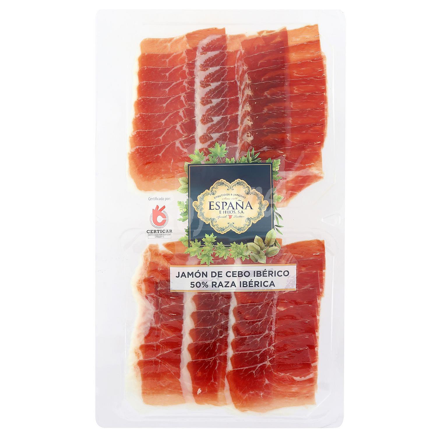 Jamón ibérico de cebo 50% raza ibérica sin gluten