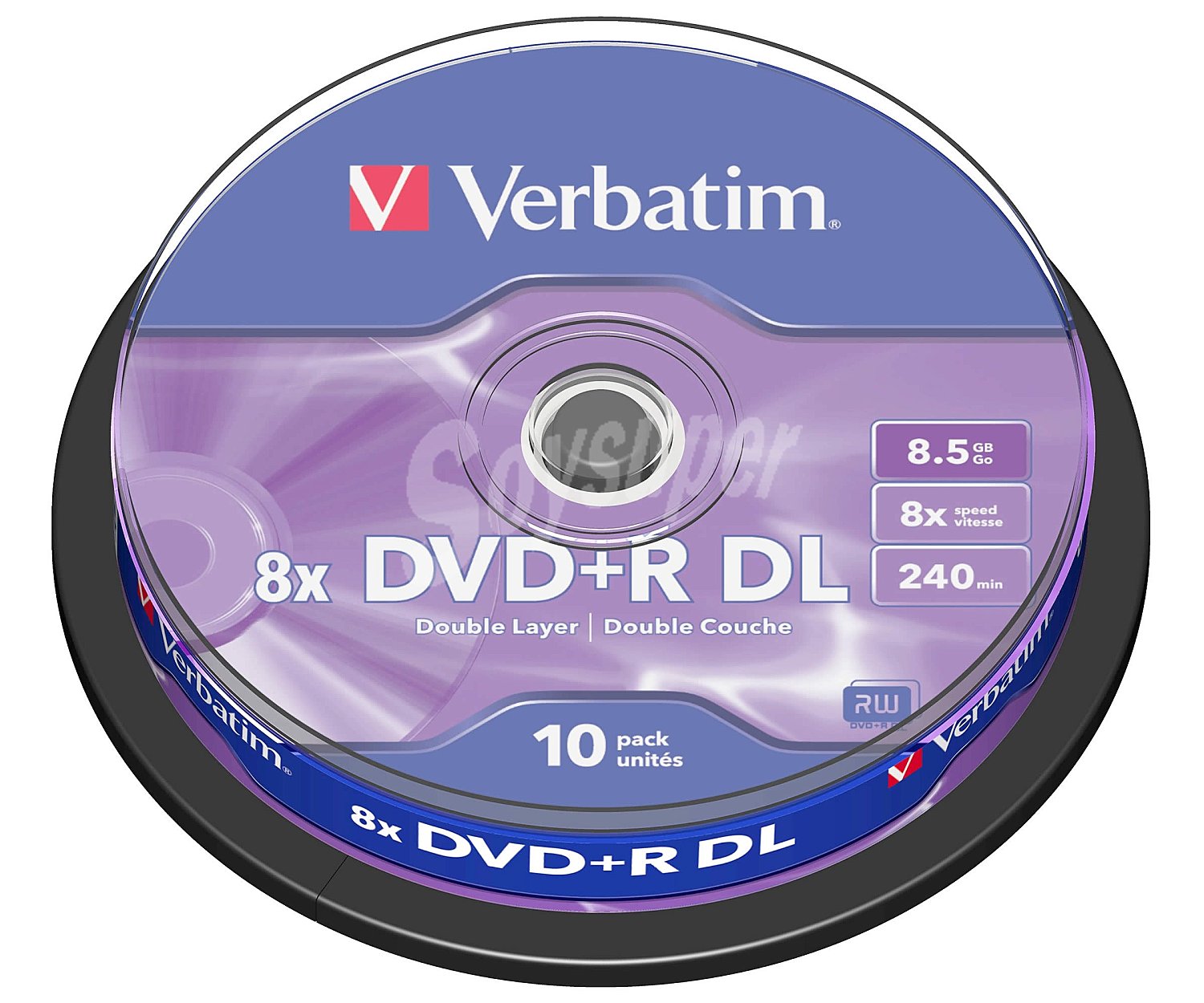 Tarrina de 10 dvd+r Double Layer 8,5 GB 8X