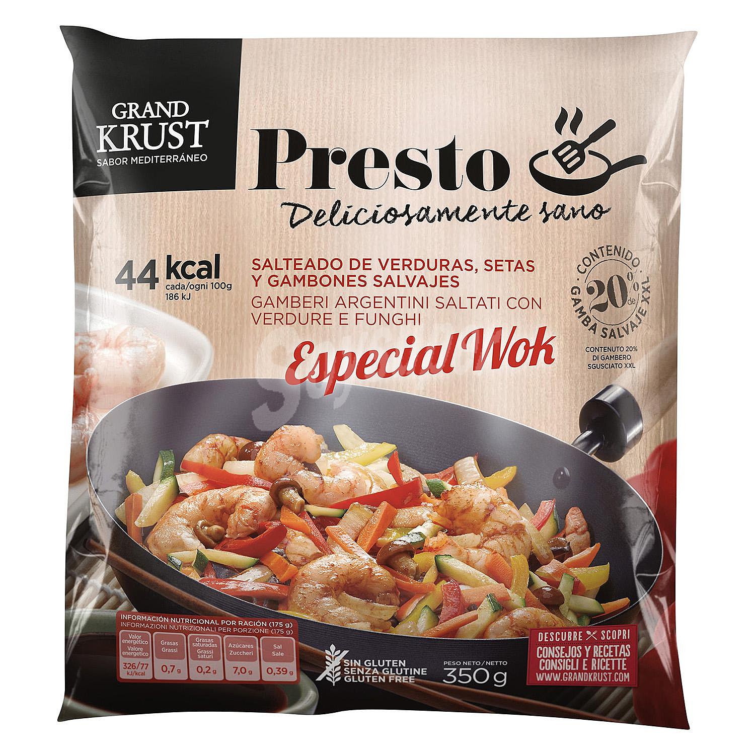 Salteado de verduras especial wok Grand Krust