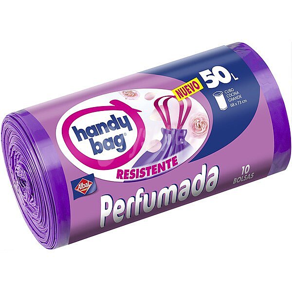 Bolsas de basura con autocierre perfumada 68x73 50 litros para cubo gran