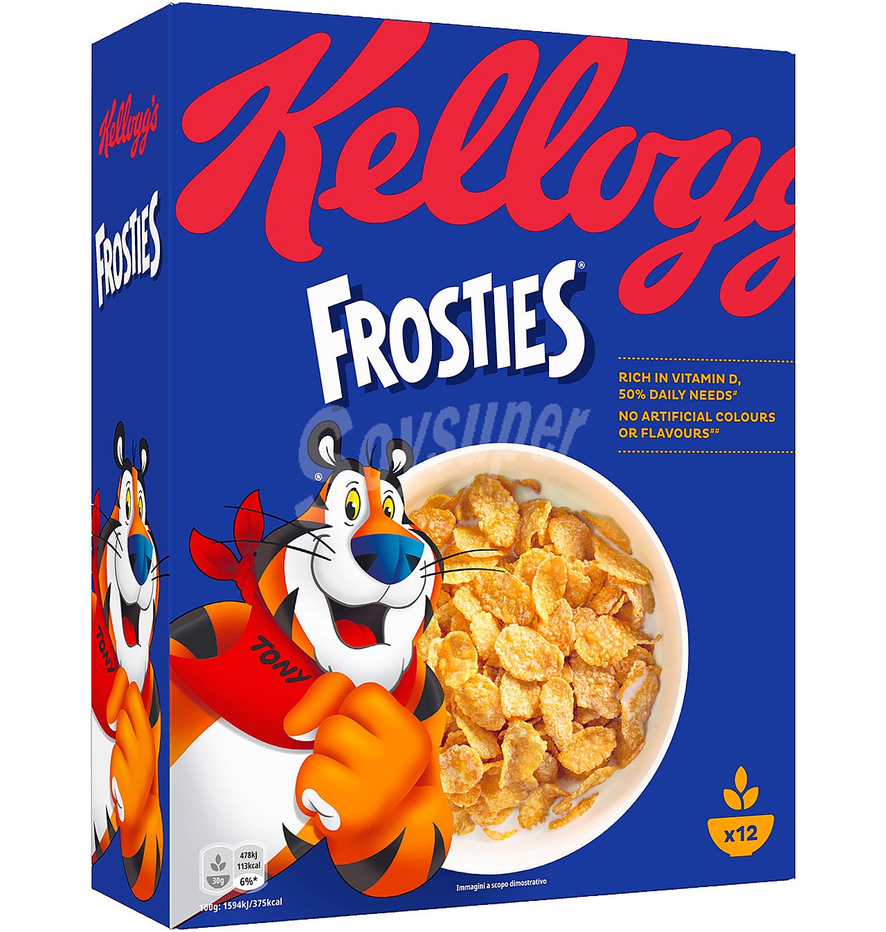 Cereales copos de maíz azucarados