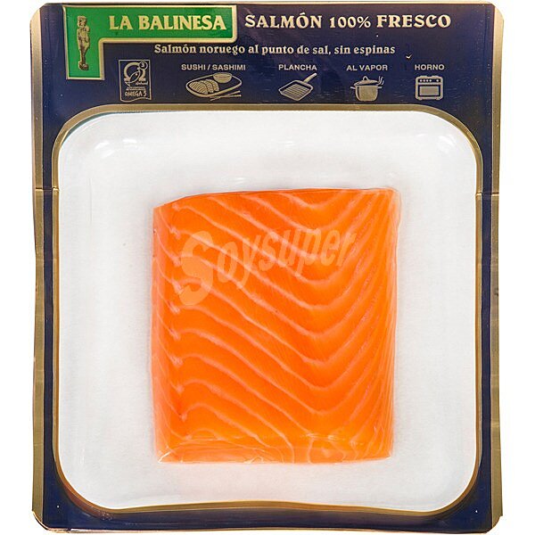 Lomitos de salmón noruego fresco al punto de sal sin espinas