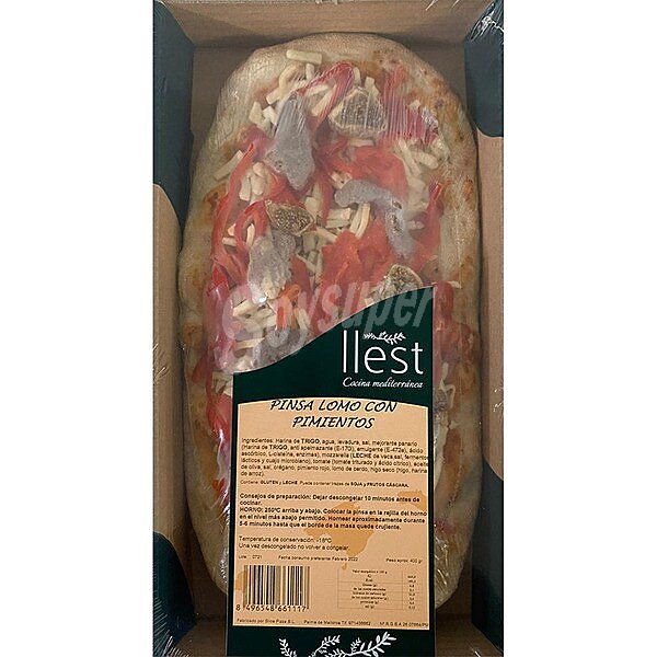 Pizza de lomo con pimientos estuche 400 G