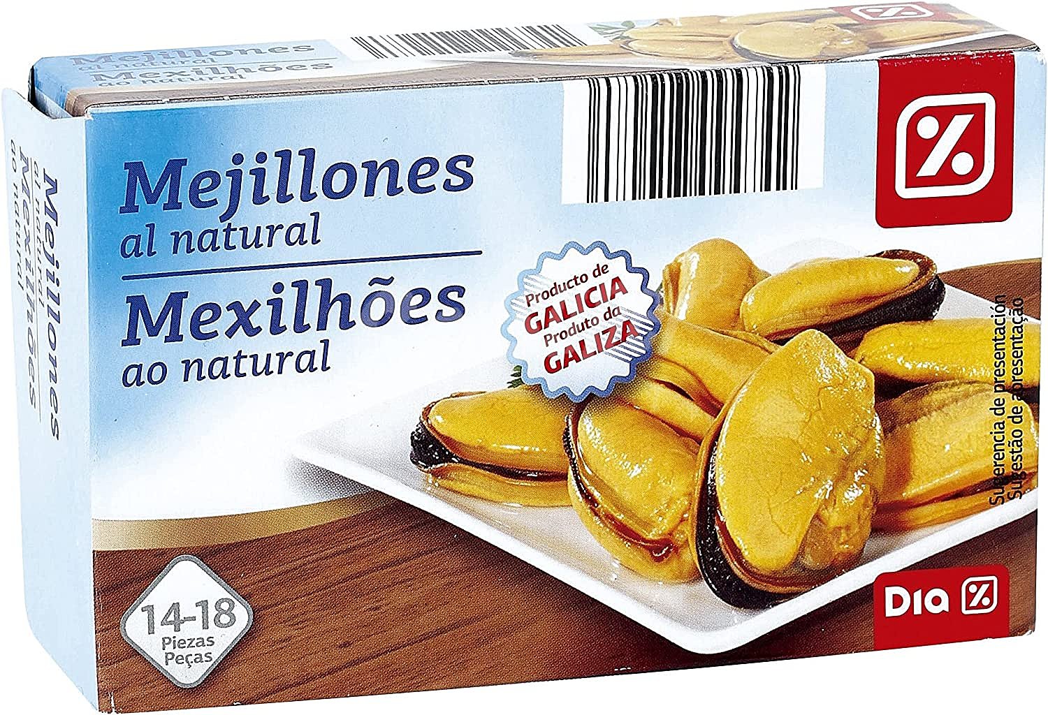 Mejillones al natural 14/18 piezas Mari Marinera