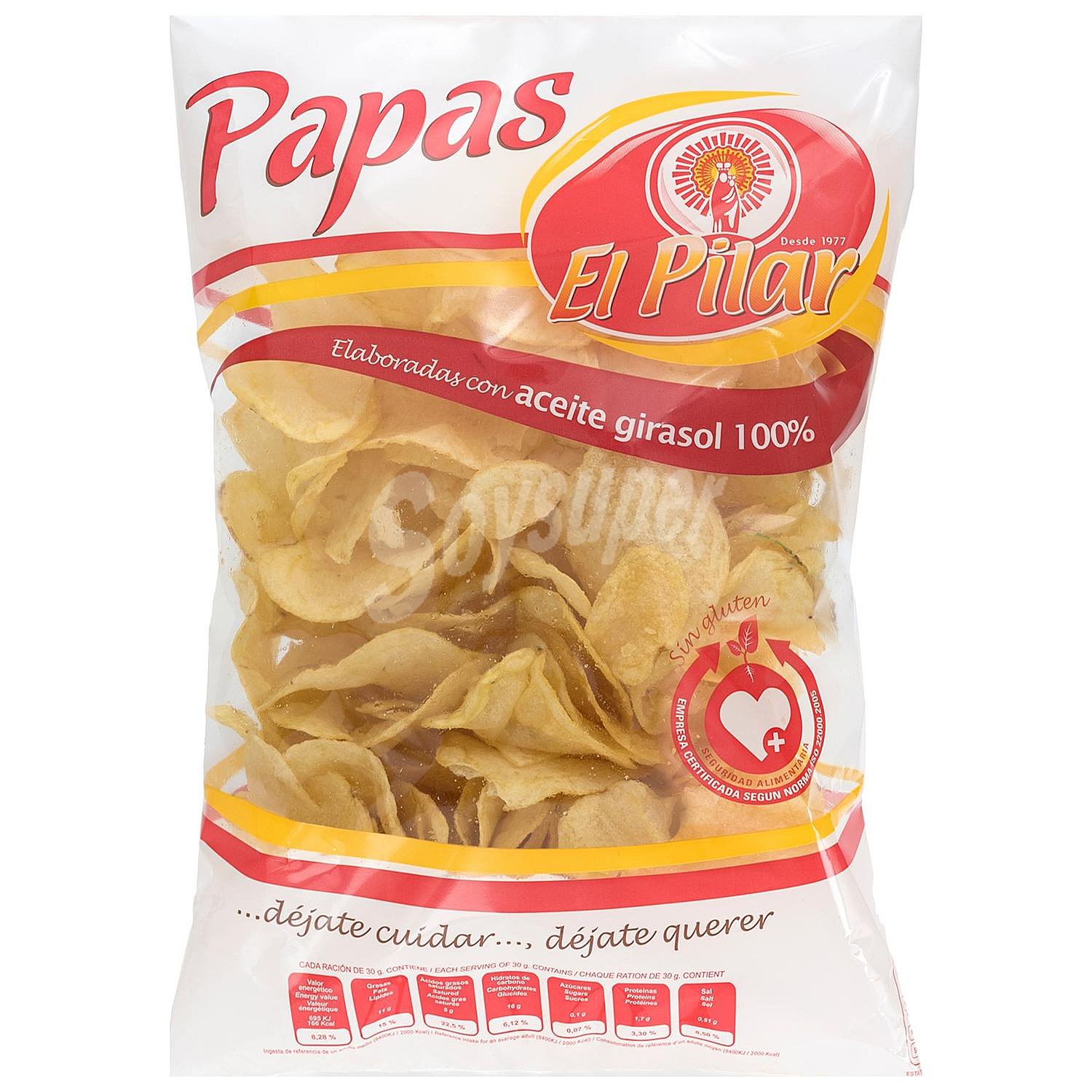 Patatas fritas lisas El Pilar sin gluten