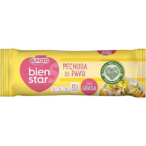 Bienstar pechuga de pavo mini sin grasa sin gluten sin lactosa pieza