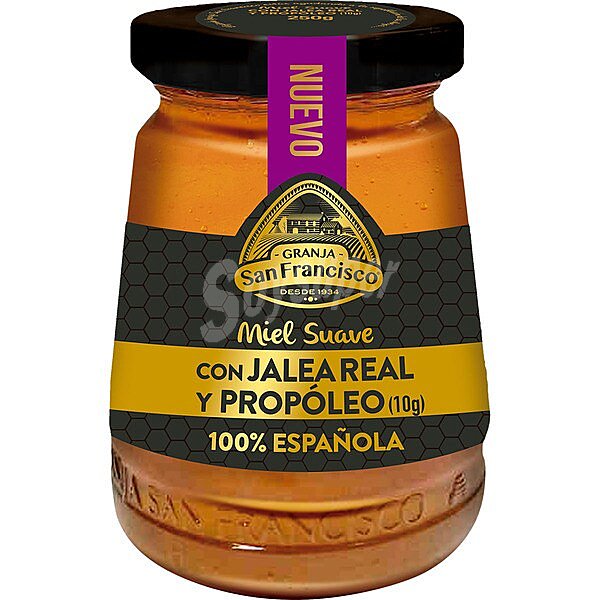 Miel suave con jalea real y propóleo 100% española