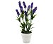 Maceta blanca con flores artificiales de lavanda, de gran tamaño, material de plástico, 33 cm, essencial