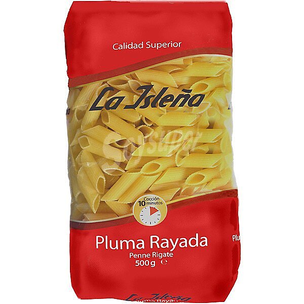 Pasta pluma rayada