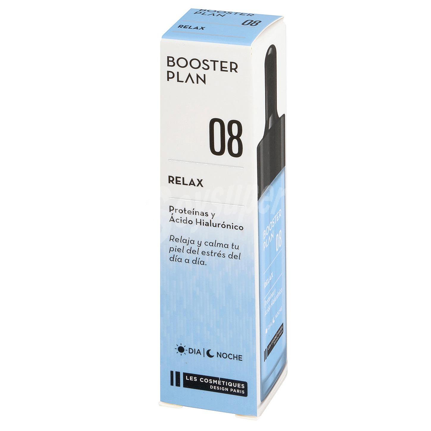 Booster 08 relax proteínas y ácido hialurónico Les Cosmetiques Booster Plan