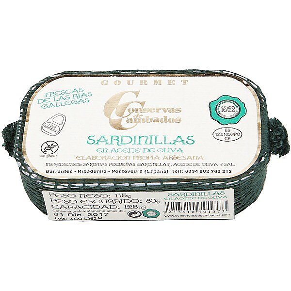 Sardinillas en aceite de oliva 16-22 piezas