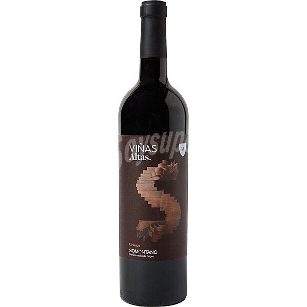 Vino tinto crianza D.O. Somontano elaborado para grupo El Corte Inglés botella 75 cl