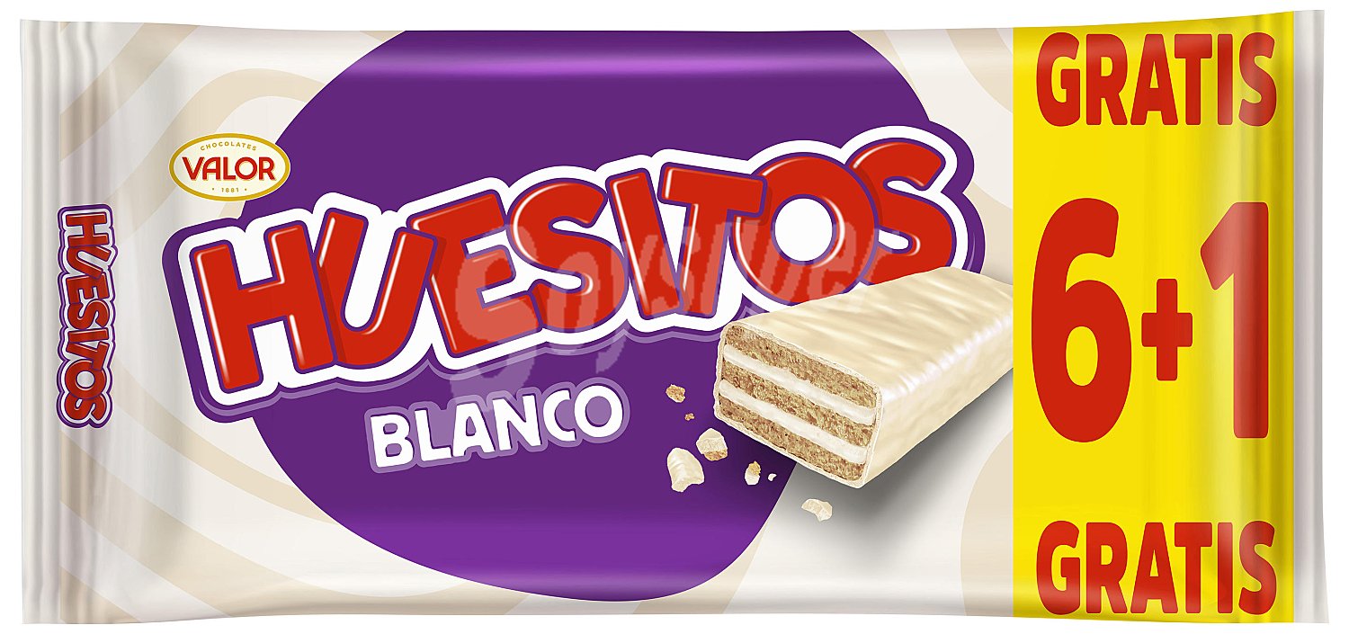 Huesitos con chocolate blanco 6+1