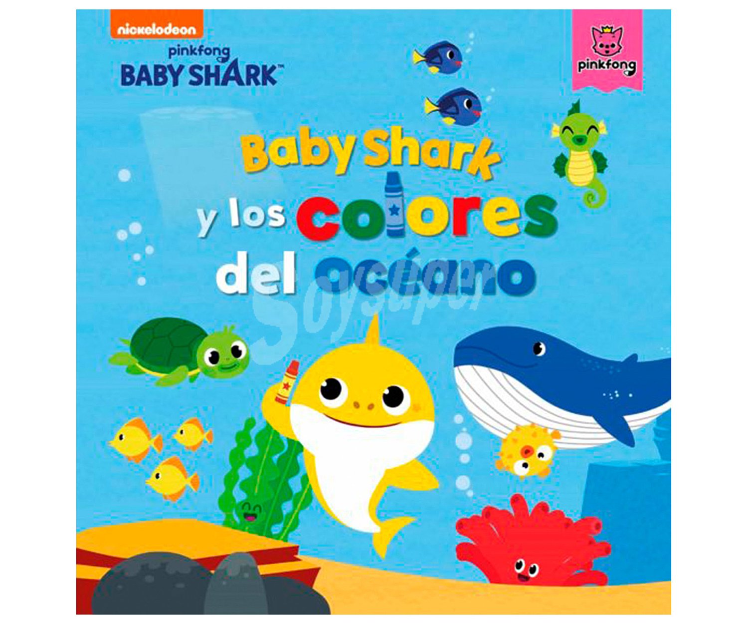 Baby shark y los colores del océano, nickelodeon. Género infantil. Editorial Beascoa.